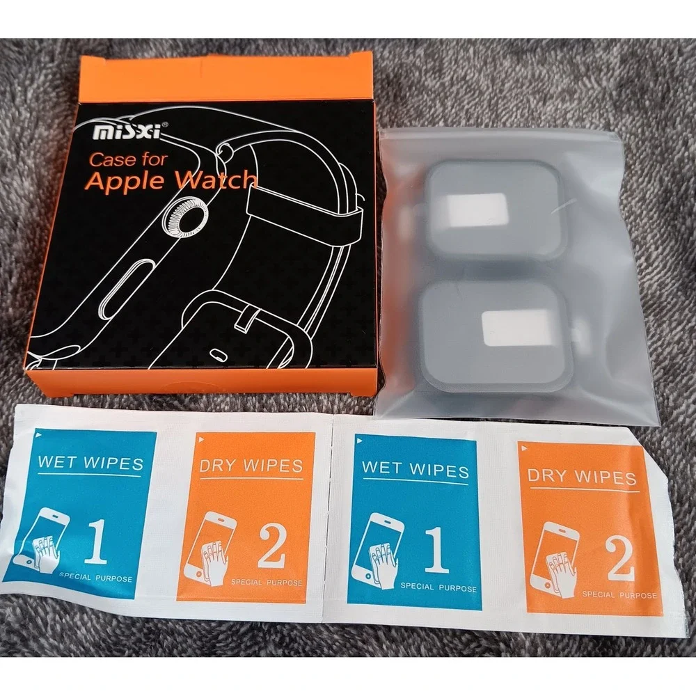 Misxi 2-Pack Black Hard Case for‎ Apple Watch Series 9/8/7 41mm